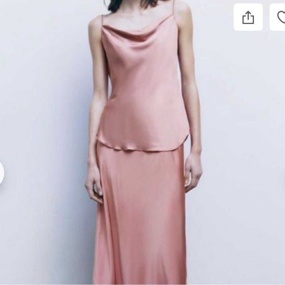New ZARA satin cowl neck camisole top